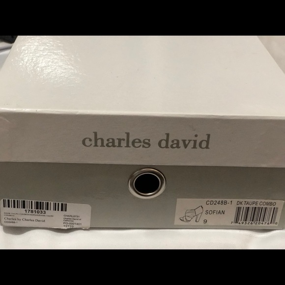 Charles David Sofian Heeled Sandals Dark Taupe - Picture 6 of 6